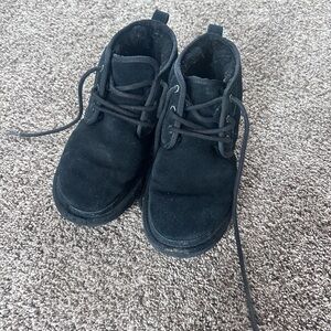 UGG Black Suede Lace-Up Ankle Boots